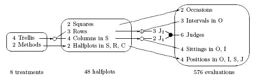 Randomization diagram for two-phase sensory experiment